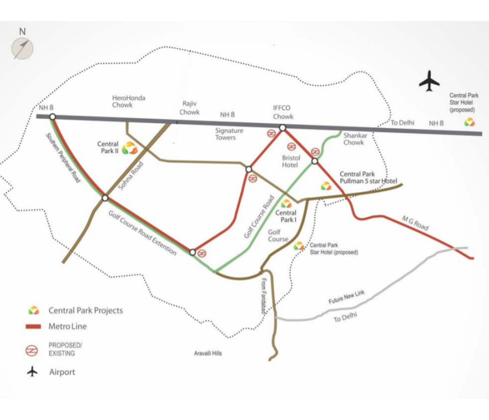 Central Park resorts Bellavista Map