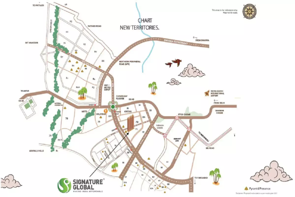 Signature Global Titanium location map
