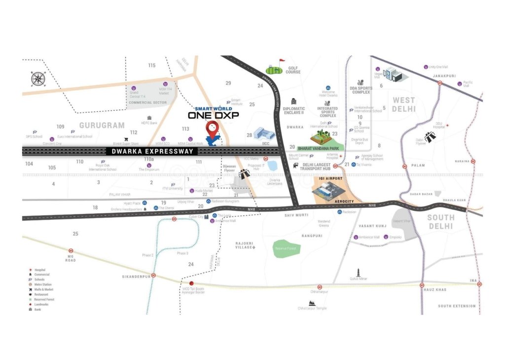 Smart World One DXP location map