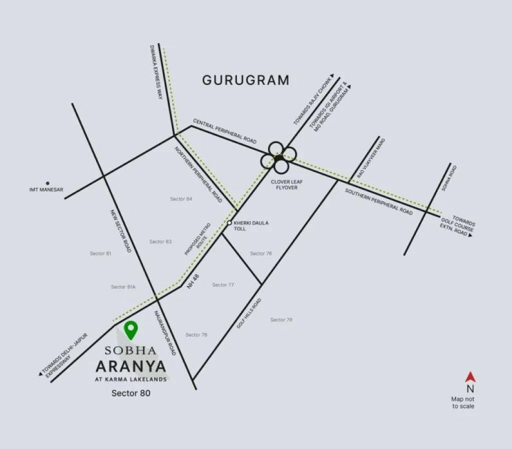 Sobha Aranya Map